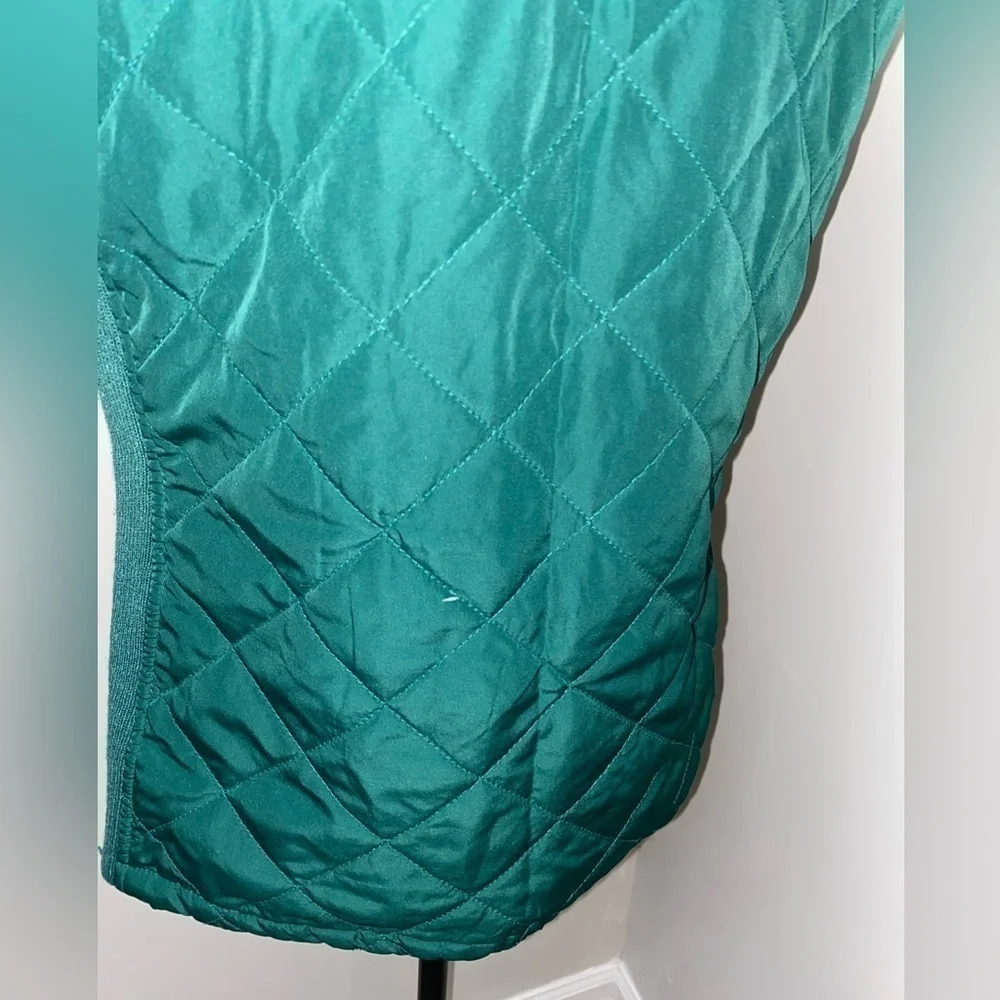 Croft & Barrow Womens Green Quilted Vest Size Small - Picture 4 of 5